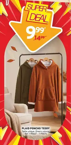 Trafic Plaid poncho teddy offre
