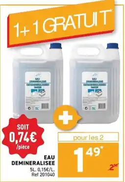 Trafic JR EAU DEMINERALISEE offre