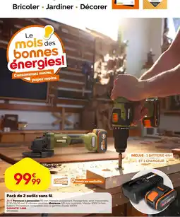 Weldom Pack de 2 outils sans fil offre