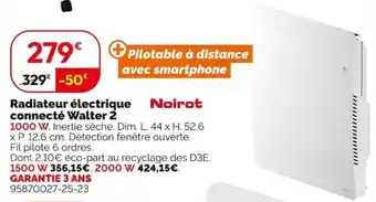 Noirot Radiateur électrique connecté Walter 2