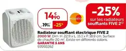 Weldom FIVE 2 Radiateur soufflant électrique offre
