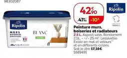 Weldom Ripolin Peinture murs, boiseries et radiateurs offre