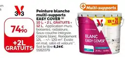 Weldom V33 Peinture blanche multi-supports EASY COVER offre
