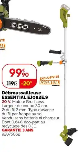 Weldom ESSENTIAL Débroussailleuse offre
