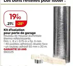 Weldom Kit d'isolation pour porte de garage offre