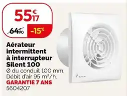 Weldom Silent 100 Aérateur intermittent offre