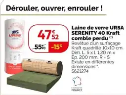 Weldom URSA Laine de verre SERENITY 40 Kraft offre
