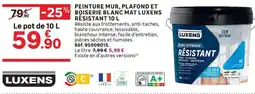 Leroy Merlin LUXENS PEINTURE MUR, PLAFOND ET BOISERIE BLANC MAT offre