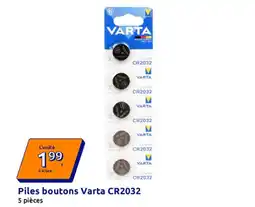 Action VARTA Piles boutons offre
