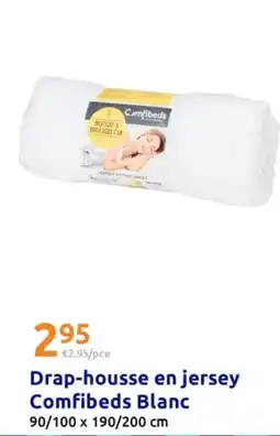 Action Comfibeds Drap-housse en jersey Blanc offre
