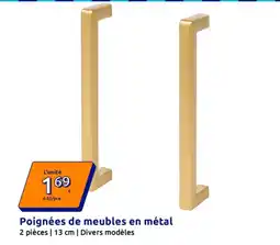 Action Poignées de meubles en métal offre