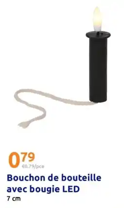 Action Bouchon de bouteille avec bougie LED offre
