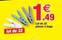 Bazarland Lot de 32 pinces à linge offre