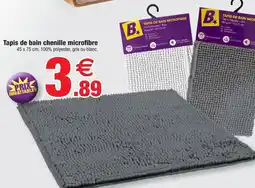 Bazarland Tapis de bain chenille microfibre offre