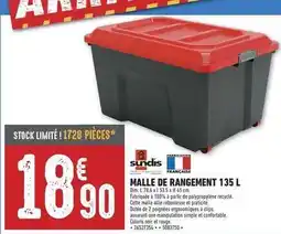 Brico Cash Sundis - malle de rangement 135 l offre