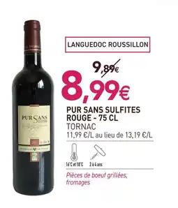 naturéO Tornac pur sans sulfites rouge offre