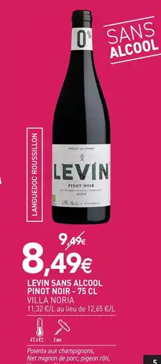 naturéO Villa noria levin sans alcool pinot noir offre