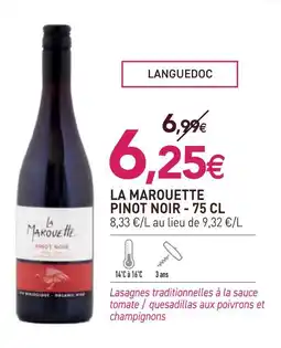 naturéO La marouette pinot noir - 75 cl offre