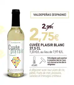 naturéO Cuvée plaisir blanc sauvignon blanc offre