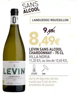 naturéO Villa noria languedoc roussillon levin sans alcool chardonnay - 75 cl offre