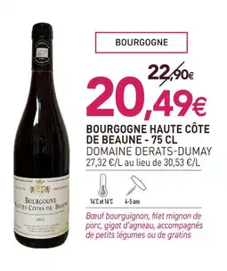 naturéO Domaine derats-dumay bourgogne haute côte de beaune - 75 cl offre