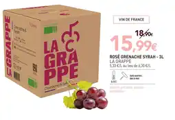 naturéO La grappe vin de france rosé grenache syrah 3l offre