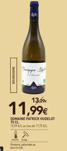 naturéO Domaine patrick hudelot bourgogne aligoté offre