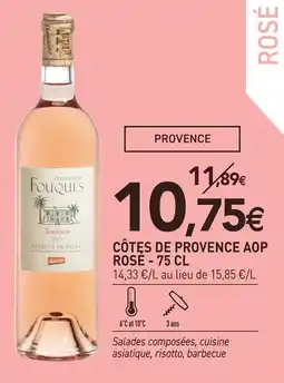 naturéO Côtes de provence aop rosé 75 cl offre