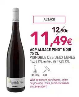 naturéO Vignoble des deux lunes aop alsace pinot noir offre