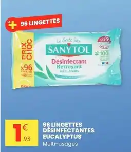 Stokomani Sanytol - 96 lingettes desinfectantes eucalyptus offre