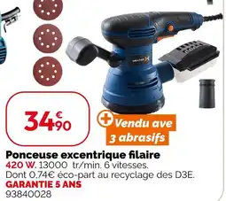Weldom Dexter ponceuse excentrique filaire offre