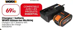 Weldom Worx chargeur + batterie lithium-ion wa3604j offre