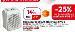 Weldom Equation radiateur soufflant électrique five 2 offre