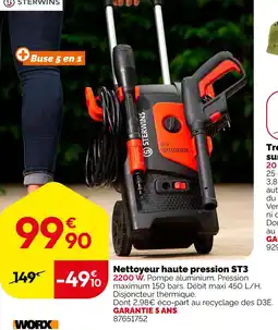 Weldom Sterwins nettoyeur haute pression st3 offre