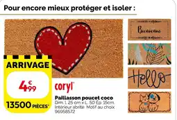 Weldom Coryl paillasson poucet coco bienvenue offre