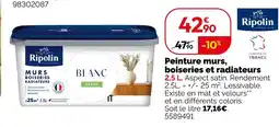 Weldom Ripolin peinture murs, boiseries et radiateurs offre