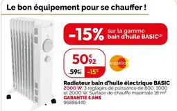 Weldom Radiateur bain d’huile électrique basic 2000 w offre
