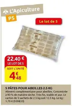 Rural Master 5 pâtes pour abeilles offre
