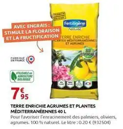 Rural Master Fertiligène - terre enrichie agrumes et plantes méditerranéennes 40 l offre