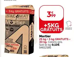 Weldom Sacamat mortier offre