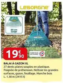 Rural Master Leborgne - balai à gazon xl offre