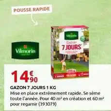 Rural Master Vilmorin - gazon 7 jours 1 kg offre