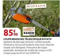 Rural Master Bachoco - coupe-branches télescopique rotatif offre