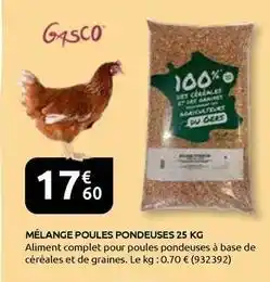 Rural Master Gasco - mélange poules pondeuses 25 kg offre