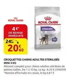 Rural Master Royal canin - croquettes chiens adultes sterilises mini offre