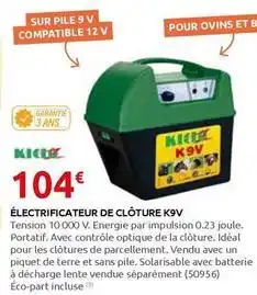 Rural Master Électrificateur de clôture k9v offre