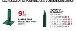 Rural Master Platine pour piquet fer t vert offre