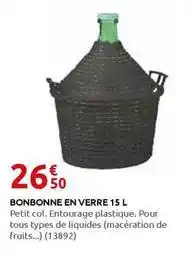 Rural Master Tous - bonbonne en verre 15 l offre