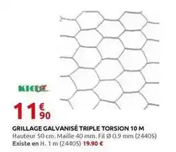 Rural Master Maille - grillage galvanise triple torsion 10 m offre