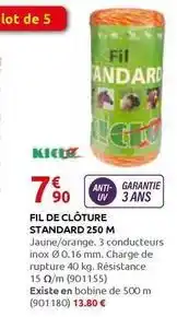 Rural Master Fil de cloture standard 250 m offre
